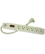6 Outlet Surge ProTecTor right Angle Power Strip Plug GREY TOPZONE 06-TZ... - £16.02 GBP