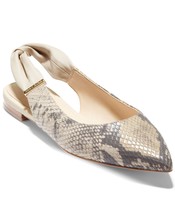Cole Haan Womens Eden Skimmer Flats, Python Printed Leather/Cement Leather, 7.5M - £73.85 GBP