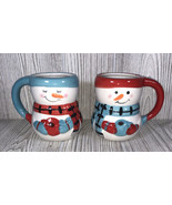 Set 2 Right Handed Left Handed Bay Island 3D Christmas Snowman Coffee Mugs - €12,47 EUR