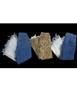 Girls 7 8 Jeans Very Flared Leg Ombre Distressed Leopard Print Lot 3 Pairs - $736.04 MXN