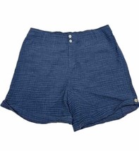 Soft Surroundings Women Size XL (Measure 36x6) Blue Plaid Textured Knit ... - $10.35