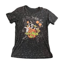  SPACE JAM Looney Tunes Michael Jordan Basketball Sz L Black Graphic  - £5.17 GBP