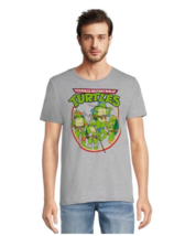 Nickelodeon Teenage Mutant Ninja Turtles Men&#39;s Graphic T-Shirt Grey 3XL 54-56 - £20.08 GBP