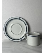 Dansk Bistro Flat Cup &amp; Saucer Set Fredriksborg Blue (Japan) - £5.42 GBP