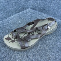 Merrell Bracken Women Strappy Sandal Shoes Brown Leather Size 7 Medium - £19.61 GBP