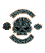 Harley Davidson Skull Gray - Harley Motorcycle 5 Pcs Set Skeleton 12&#39;&#39; P... - £25.50 GBP