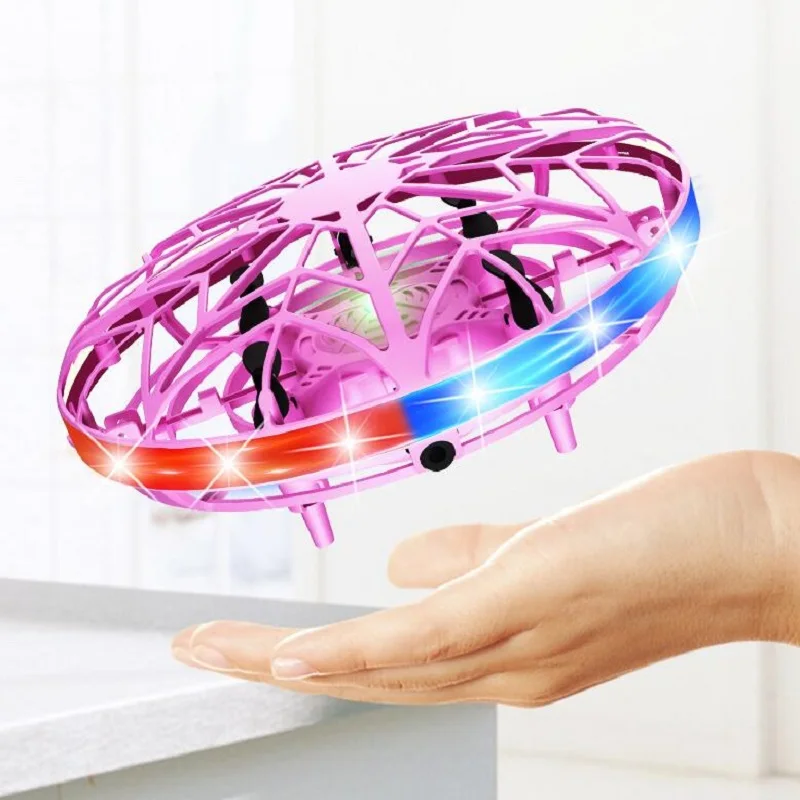 Mini RC Colorful UFO LED Light Gesture Sensing Flying Quadcopter Portab - £13.38 GBP+