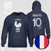 France Mbappe Three-Time Champions 3 Stars FIFA World Cup 2022 Navy Hoodie - £39.08 GBP+