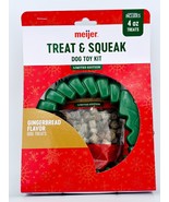 Meijer Treat Squeak Dog Toy Kit Gingerbread Flavor Limited 4oz Treats BB... - $19.77 CAD