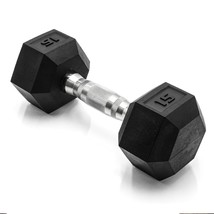 CAP Barbell 15 LB Coated Hex Dumbbell Weight, New Edition - $37.99