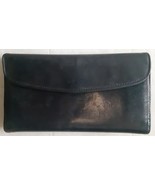 Vintage Coach Wallet Black Leather Long Bifold With Insert W - $527.18 MXN