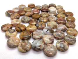 Big Bead Lot 16 mm Natural Agate Crystal Tumbled Stone Oval Loose Beads ... - $8.50