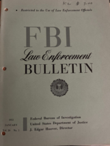 FBI Law Enforcement Bulletin January 1951 J Edgar Hoover Frederick Tenut... - £37.52 GBP