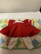 Vintage Cabbage Patch Kids Red Swing Dress &amp; Tights Made In Taiwan 1980’s - $60.00