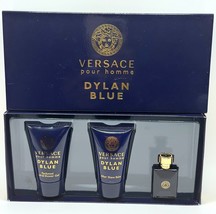 Versace Dylan Blue Pour Homme Men’s 3‑Pc Mini Set- EDT, Shower Gel, Afte... - $16.95