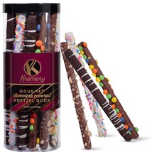 Kremery Easter Dark Milk Chocolate Covered Pretzel Rods Gift Basket in C... - $53.08