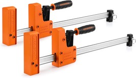 Jorgensen 18” Bar Clamp Set, 2-Pack 90° Parallel Clamp Cabinet Master, Steel Jaw - £80.42 GBP