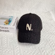 Embroidered Letter N Smiley Baseball Cap Men&#39;s And Women&#39;s Autumn And Winter Lam - $13.50