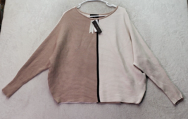 Premise Sweater Women Size XL Multi 2 Tone VIscose Ribbed Long Sleeve Ro... - $25.86