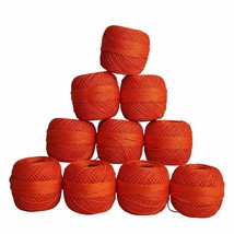 Red Rose Mercerized Crochet Thread Cotton Hand Weaving Knitting Yarn Bal... - $23.68