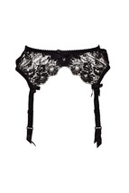 Agent Provocateur Womens Garter Belt Mesh Lace Floral Black Size S - £64.48 GBP