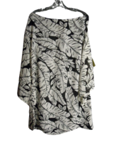 Islander Black &amp; White Leaves Swimsuit Cover Up Womens Size Large - £12.65 GBP