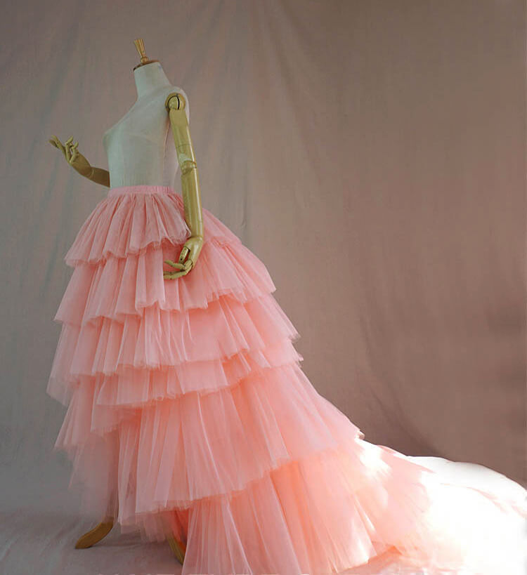 Tiered tulle skirt puffy style 1