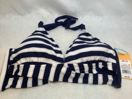Women&#39;s Faux Wrap Halter Bikini Top - Kona Sol™ - Striped - Size M (8-10) - £3.86 GBP