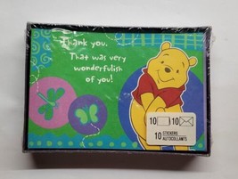 Winnie the Pooh Thank You Cards Envelopes and Stickers 10 Pack Hallmark - £11.82 GBP