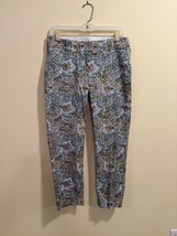 New With Tag Ann Taylor Women&#39;s Sz 4 Multicolor Paisley Carnegie Crop Capri Pant - £18.47 GBP