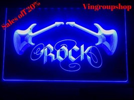 Guitar rock n roll 3d led neon sign light bar pub club display decor home room  6  thumb200