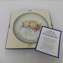 Schmid Berta Hummel Christmas 1988 Cheerful Cherubs Vtg Collector Plate Box COA - £11.38 GBP