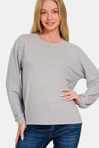 Zenana Hacci Round Neck Long Sleeve T-Shirt - $27.00