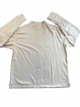 Vintage Carhartt Men&#39;s XL Mock Neck Long Sleeve Pullover Beige Shirt 90s - £12.44 GBP