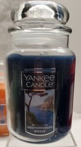 Yankee Candle Mediterran EAN Breeze Large Jar 22 Oz Blue Housewarmer New Retired - £23.66 GBP