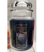Yankee Candle MEDITERRANEAN BREEZE Large Jar 22 Oz Blue Housewarmer New ... - £23.29 GBP