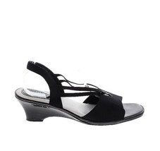 Life Stride Women&#39;s Black &quot;Fair&quot; Wedge Sandals Size 10 M US - $27.76