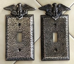 Lot (2) Vintage Hammered Metal American Eagle Single Light Switch Plate ... - €16,79 EUR Lot (2) Vintage Hammered Metal American Eagle Single Light Switch Plate ... - €16,79 EUR