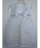 Bonnie Baby White Fancy Dress with White Polkadots EUC girls 12 Months - £11.67 GBP