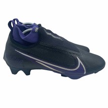Nike Vapor Edge Pro 360 Black Court Purple Low Football Cleats Mens 8 - £71.20 GBP