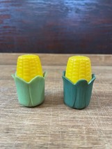 Miniature Plastic Corn Salt and Pepper Shaker Yellow Corn Green Husk Sha... - $5.94