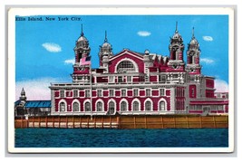 Ellis Island From the Water New York CIty NYC NY UNP WB Postcard I21 - £3.09 GBP