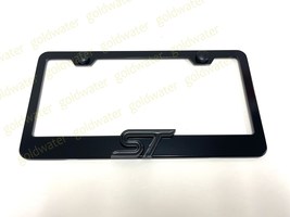 3D Black ST Emblem Black Powder Coated Metal Steel License Plate Frame E... - $23.30
