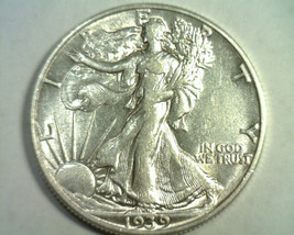 1939 Walking Liberty Half Choice About Uncirculated Ch.Au Nice Original Coin - £29.10 GBP