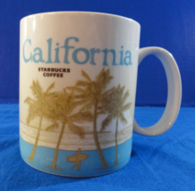 Disconitinued 1ST Edition California Starbucks Coffee Beach Hot Tea Mug Cup 16OZ - £12.94 GBP