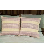 Set of 2 Crate and Barrel Dabney Grape Purple 20&quot; Pillows w/ Feather Dow... - £78.99 GBP