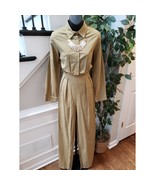 PrettyLittleThing Jumpsuit Womens Size 6 Brown Long Sleeve Collared Butt... - $34.65