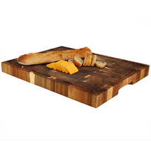 MegaChef 17 x 13 Inch Acacia Wood Butcher Block Carving and Cutting Serving Boar - $2,044.64 MXN