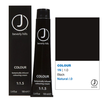 J Beverly Hills COLOUR Botanically Infused Hair Color Cream  - 1N 1.0 Black