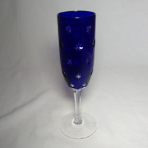 Faberge Galaxy Cobalt Blue Crystal Flute Glass image 11